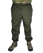 Чоловічі тактичні літні штани Джогери р. XL 54-56 Хакі - зображення 1