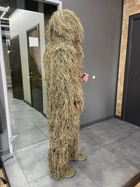 Маскувальний костюм Кікімора (Geely), нитка Койот, розмір M-L до 80 кг, костюм розвідника, маскхалат кікімора - зображення 5