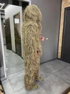 Маскировочный костюм Кикимора (Geely), нитка Койот, размер XL-XXL до 100 кг костюм разведчика, маскхалат - изображение 3
