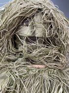 Маскувальний костюм Кікімора (Geely), нитка Койот, розмір M-L до 80 кг, костюм розвідника, маскхалат кікімора - зображення 6