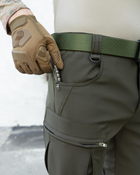 Зимові брюки карго тактичні Softshell BEZET Ешелон хакі - XS - зображення 7