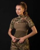 Жіноча футболка тактична чоловіча BEZET Fight камуфляжний - XL - зображення 7