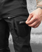 Зимові брюки карго тактичні Softshell BEZET Ешелон чорні - XS - зображення 7