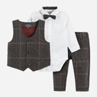 Komplet niemowlęcy (body + kamizelka + spodnie) dla chłopca Cool Club CCB2300275-00 74 cm Wielokolorowy (5903272959333) - obraz 1
