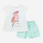Дитячий літний костюм (футболка + шорти) для дівчинки Cool Club CCG2403257-00 98 см Різнокольоровий (5903977350107) - зображення 1