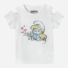 Koszulka dziecięca dla dziewczynki Cool Club LCG2412615 128 cm Ecru (5903977309679) - obraz 1