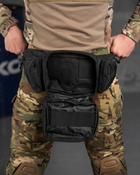 Мужская тактическая сумка на пояс black Вт7591 - изображение 7