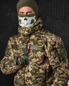 Зимовий тактичний костюм софтшов піксель jumper подвійний фліс L - зображення 3