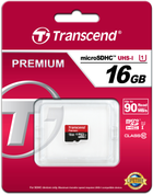 Карта пам'яті Transcend Premium microSDHC 16GB Class 10 UHS-I (TS16GUSDCU1) - зображення 2