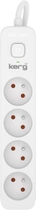 Listwa przeciwprzepięciowa Kerg M02396 4 gniazda 3 m White (5901791141352) - obraz 1