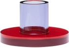 Świecznik Hübsch Astra szklany czerwono - fioletowy 7 cm (5712772129982) - obraz 1