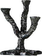 Świecznik Muubs Ava trzyramienny antyczny ciemnoszary 17 cm x 22 cm (9190002116) - obraz 1
