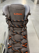 Черевики чоловічі трекінгові Lowa Explorer Gtx Mid 44 р., Grey/flame (сірий/помаранчевий), легкі туристичні чоловічі черевики - зображення 7