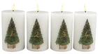 Zestaw świeczek Det Gamle Apotek Advent candles LED Christmas trees 4 szt (15001024) - obraz 1
