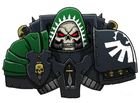 Шеврон патч "Капеллан Темных Ангелов Warhammer 40000" на липучке велкро - изображение 1