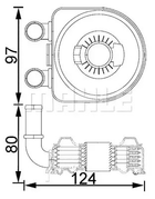 Радиатор масла Berlingo/Peugeot 306/307/Partner2.0/ 1.9 D 98-, MAHLE/KNECHT (CLC193000S)