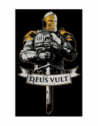 Шеврон патч " DEUS VULT" Так хочет бог. Девиз крестоносцев! " на липучке велкро