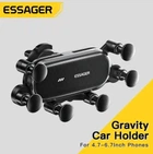 Автомобільний тримач для телефону Essager на вентиляційну решітку чорний (310068)