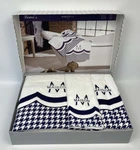 Рушники Maison D'or 3шт Lowe's White-Navy
