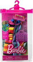 Zestaw ubranek dla lalki Barbie Mattel Utfit Striped Dress 3 szt (0194735094172) - obraz 1