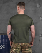 Армейская мужская футболка Национальная Гвардия Украины потоотводящая M олива (85909) - изображение 5