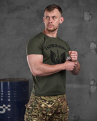 Тактична чоловіча футболка потовідвідна З Богом за Україну S олива (85912) - зображення 3