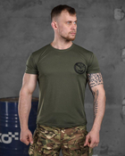 Армейская мужская футболка Военная Разведка потоотводящая XL олива (85910) - изображение 1