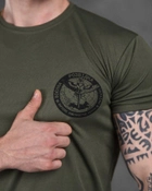 Армейская мужская футболка Военная Разведка потоотводящая L олива (85910) - изображение 5