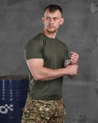 Армейская мужская футболка Верный Навсегда потоотводящая XL олива (85911) - изображение 3