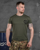 Армейская мужская футболка Военная Разведка потоотводящая M олива (85910) - изображение 1
