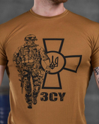 Тактическая мужская потоотводящая футболка ЗСУ солдат S койот (85914) - изображение 4