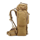 Рюкзак тактический AOKALI Outdoor A21 65L Sand туристический однотонный с множеством карманов - изображение 3