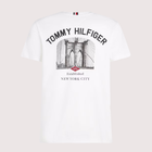 Koszulka bawełniana męska Tommy Hilfiger MW0MW33697 S Biała (8720645683957) - obraz 2