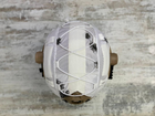 Кавер на каску фаст размер S шлем маскировочный чехол на каску Fast цвет белый тактический - изображение 3