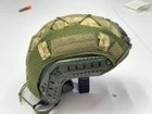 Кавер на каску фаст размер M/L шлем маскировочный чехол на каску Fast цвет пиксель армейский - изображение 6