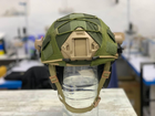 Кавер на каску фаст размер M/L шлем маскировочный чехол на каску Fast цвет олива тактический - изображение 1