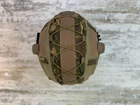 Кавер на каску фаст розмір S шолом чохол маскувальний на каску Fast колір м.к-койот ЗСУ - зображення 2