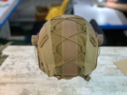 Кавер на каску фаст размер M/L шлем маскировочный чехол на каску Fast цвет койот армейский - изображение 3