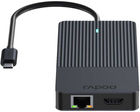 Hub USB-C Rapoo 12 w 1 Black (6940056114143) - obraz 6