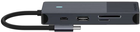 Hub USB-C Rapoo 8 w 1 Black (6940056114129) - obraz 3