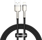 Кабель зарядний Baseus USB — Lightning Cafule Series Metal Data Cable 2 м Black (CALJK-B01)