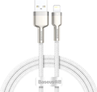 Кабель зарядный Baseus USB - Lightning Cafule Metal Lightning 2.4A 2м White (CALJK-B02)