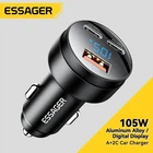 Автомобильное зарядное устройство Essager 105 Вт USB + 2TypeC PD+QC технология быстрой зарядки LED дисплей (757042195149)