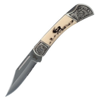 Нож складной Fox Outdoor «Jäger» с орнаментом Белый - изображение 1