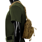 Рюкзак однолямочний MFH Shoulder Bag Coyote Tan - изображение 14