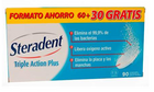 Таблетки для чищення зубних протезів Steradent Triple Action Plus 90 шт (8410104700119) - зображення 1