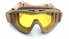 Очки тактические маска со сменными линзами GoogleTac Койот - изображение 3