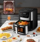 Мультипіч аерофрітюрниця для смаження без масла Rainberg RB-226В 8 Л 4200 W з таймером та регулюванням температури Чорний