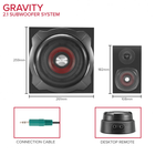 System głośników SpeedLink  GRAVITY 2.1 Subwoofer BLACK (4027301359800) - obraz 3