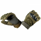 Тактические перчатки с закрытыми пальцами Oakley / Мотоперчатки Олива, L - изображение 1
